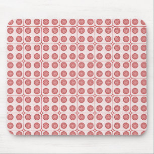 Mousepad O encanto retro circunda Mousepad, vermelho
