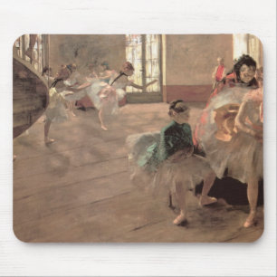 Mousepad O ensaio de Edgar Degas, Arte Balé de Vintage