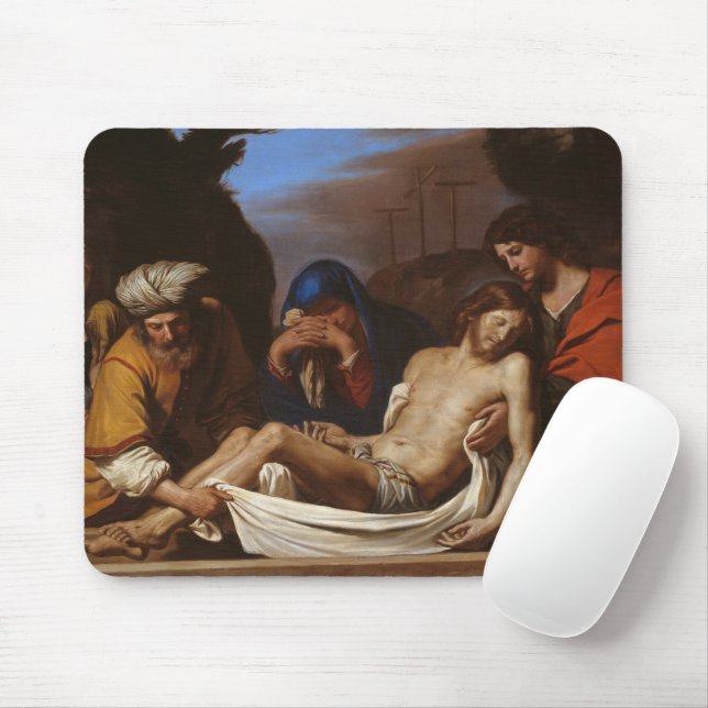 Mousepad O entombamento de Guercino - Arte Religiosa Barroc (Com mouse)