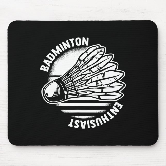 Mousepad O Entusiasta Badminton Shuttle Racket Badminton (Frente)