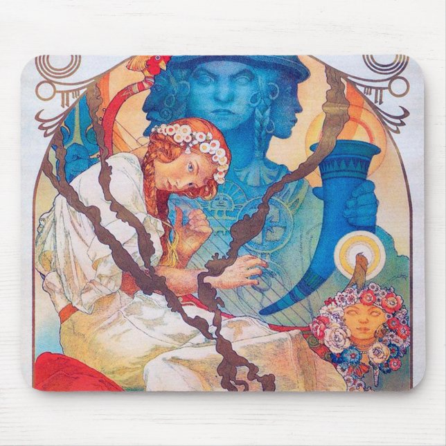 Mousepad O Epic Eslavo, Alphonse Mucha (Frente)