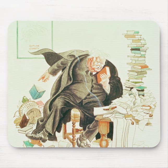 Mousepad O esboço de desenhos animados Satirical de Sanity (Frente)