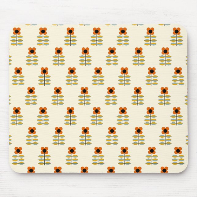 Mousepad O escandinavo inspirou o teste padrão floral (Frente)