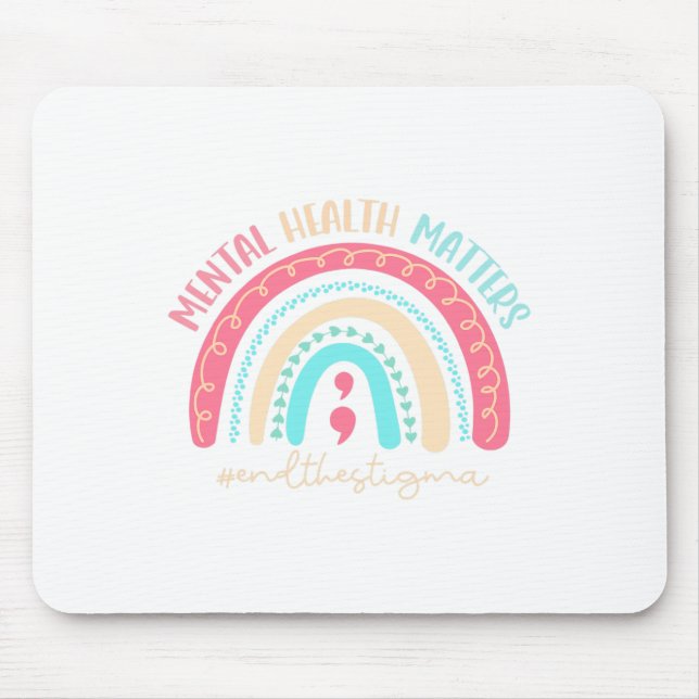 Mousepad O Estigma Problemas de Saúde Mental Conscientizaçã (Frente)