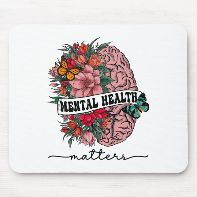 Mousepad O Estigma Problemas de Saúde Mental Sensibilização (Frente)