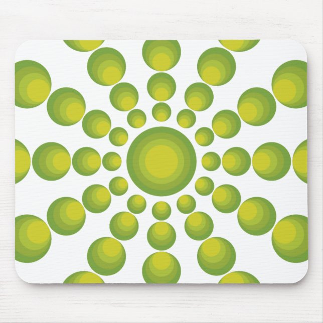 Mousepad O estilo do ano verde dos anos 70 (Frente)