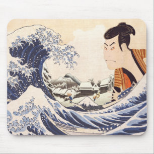 Mousepad O Excelente Wave Ukiyoe Collages