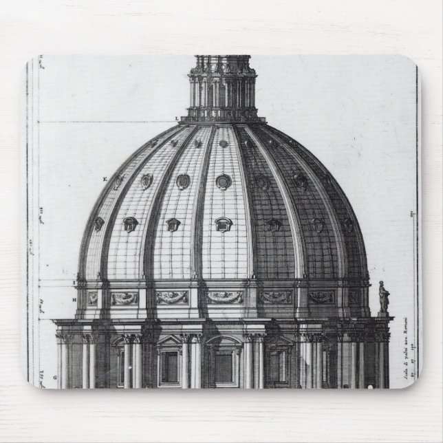 Mousepad O exterior da abóbada de St Peter, Roma (Frente)