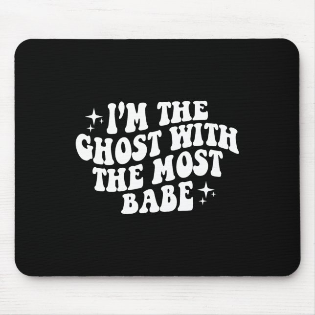 Mousepad O Fantasma Com O Cavalo Dia de as Bruxas engraçado (Frente)