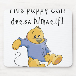 Mousepad O filhote de cachorro veste-se acima