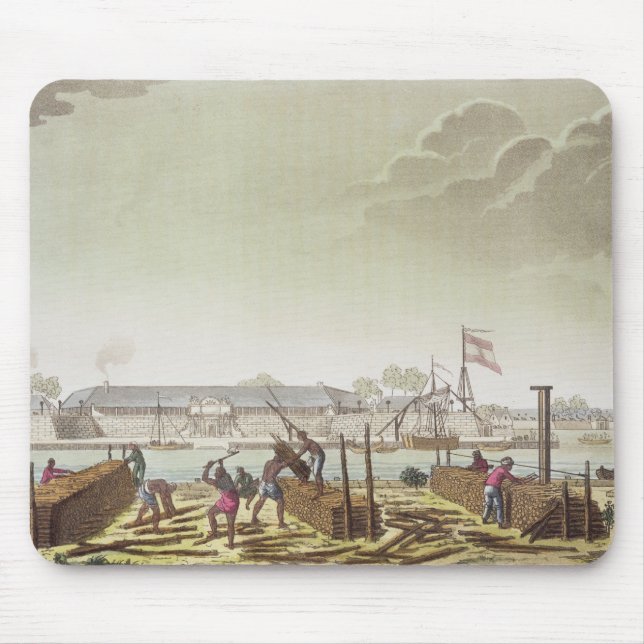 Mousepad O forte na Batávia com registadores nativos, placa (Frente)