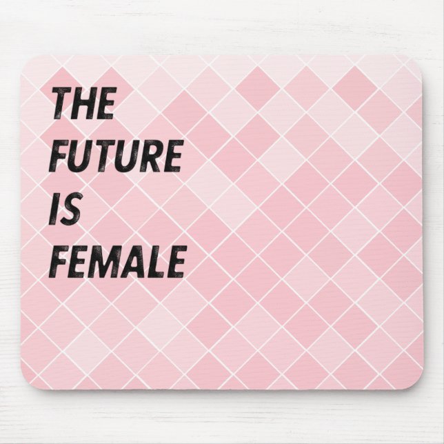 Mousepad O futuro é tapete do rato fêmea (Frente)