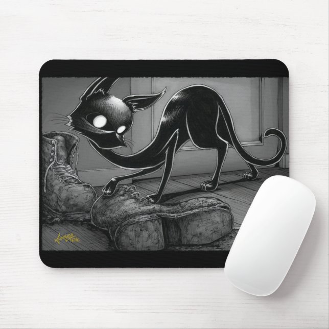 Mousepad O Gatinho Boo lança um teclado de mouse de inicial (Com mouse)