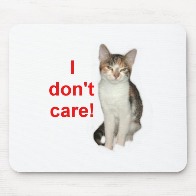 Mousepad O gatinho não se importa (Frente)