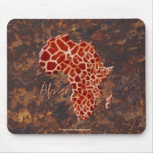 Mousepad O girafa mancha o mapa de animais selvagens de
