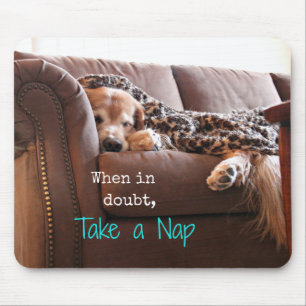 Mousepad O golden retriever toma uma sesta
