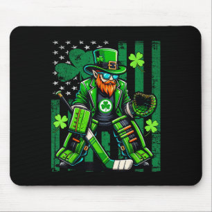 Mousepad O goleiro de hóquei na bandeira americana Saint Pa