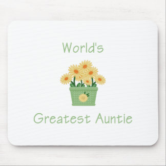Mousepad O grande Auntie do mundo (flor)