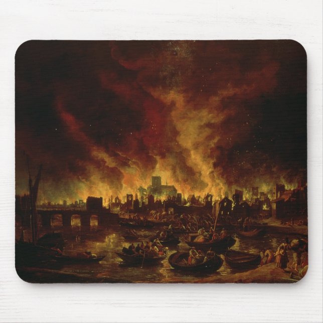 Mousepad O grande fogo de Londres em 1666 (Frente)