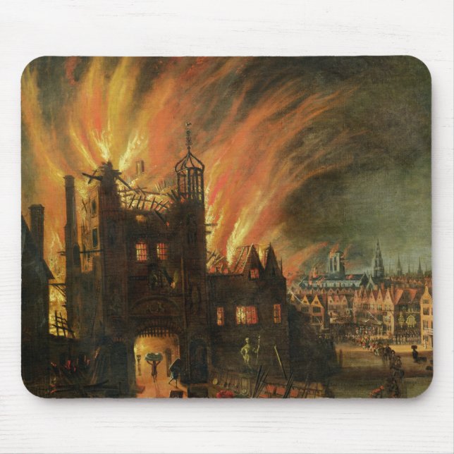 Mousepad O grande fogo de Londres (em setembro de 1666) com (Frente)