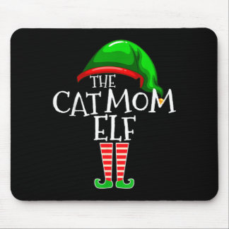 Mousepad O Grupo de Natal da Mamãe Gato Elfa Correspondente