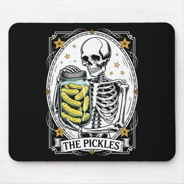 Mousepad O guar de época do esqueleto da placa de tarô de p (Frente)