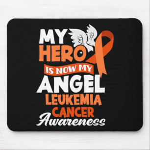 Mousepad O Herói Agora É Meu Anjo De Suporte A Leucemia Can