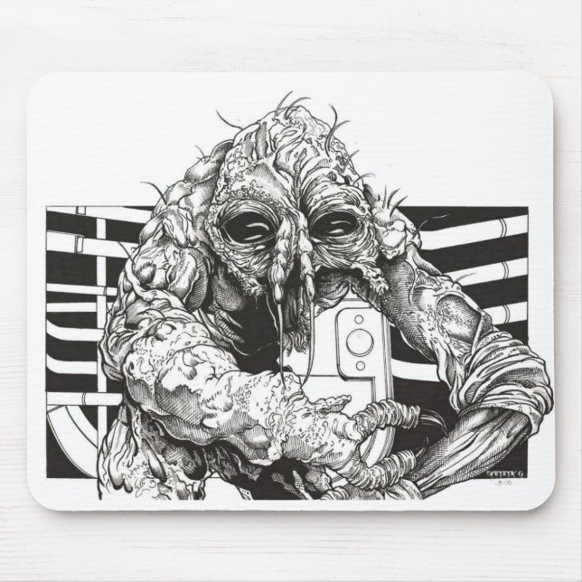 Mousepad O horror de Brundlefly da mosca (Frente)