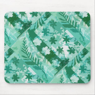 Mousepad O impressão verde da placa do gel floresce as