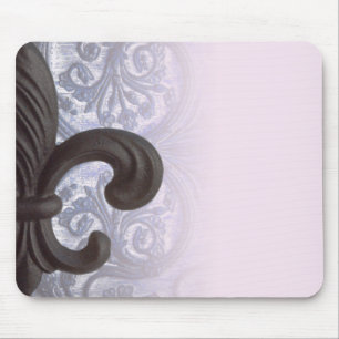 Mousepad o índigo/aumentou do "mousepad da flor de lis