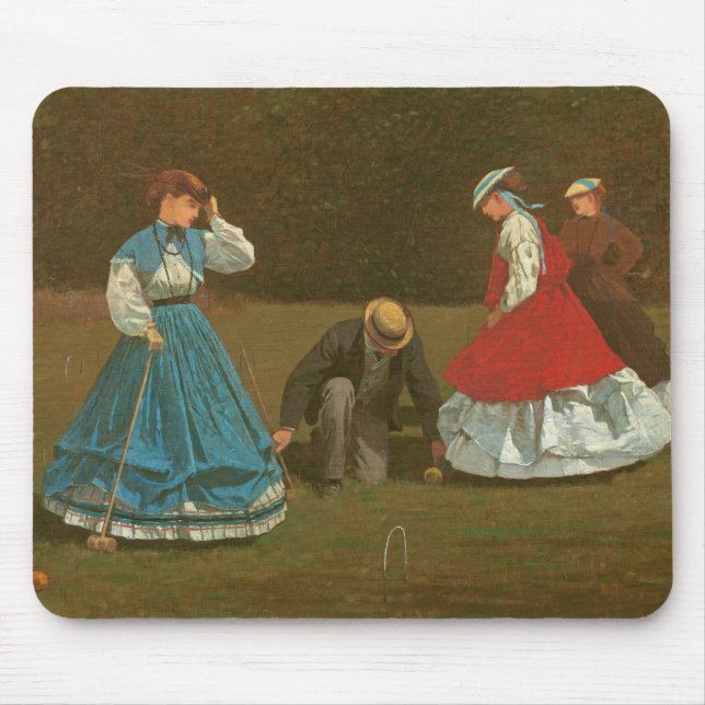 Mousepad O jogo do croquet, 1866 (óleo em canvas) (Frente)