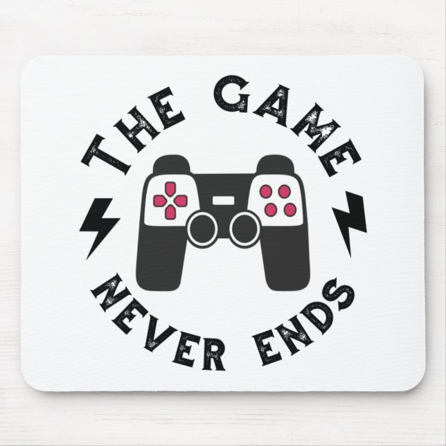 Mousepad O jogo nunca acaba (Frente)