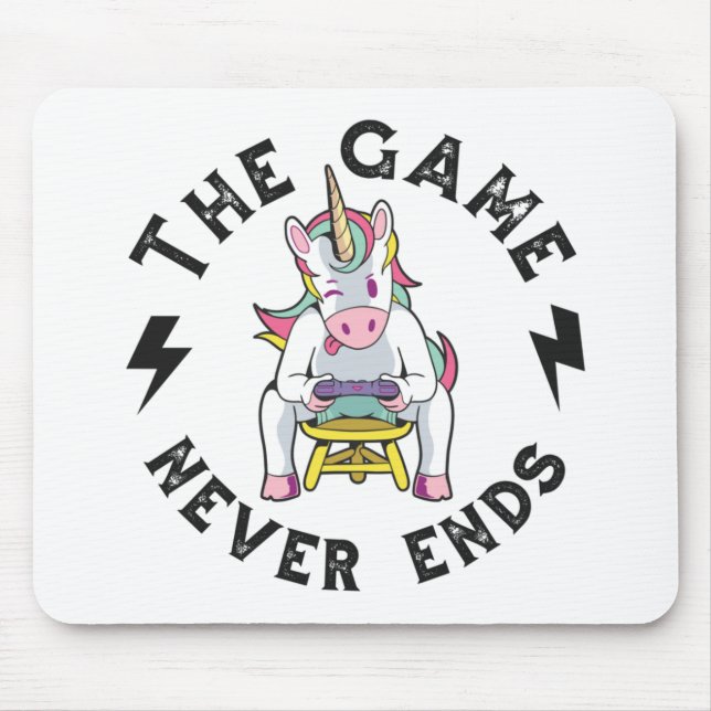 Mousepad O Jogo nunca acaba para os Unicórnios (Frente)