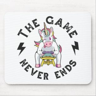 Mousepad O Jogo nunca acaba para Unicórnios