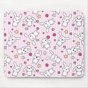 Mousepad o kawaii listra o teste padrão