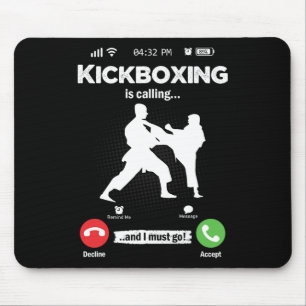 Mousepad O Kickboxing Está Chamando Artes Marciais Retro Ho