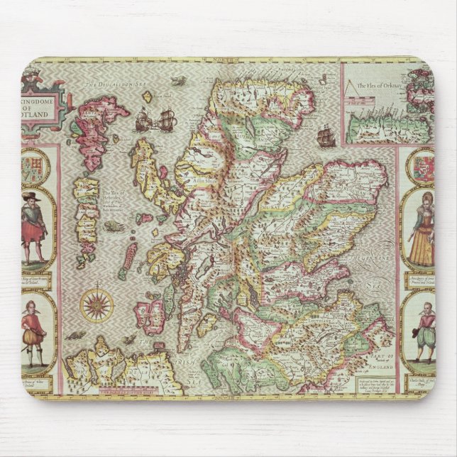 Mousepad O Kingdome de Scotland, gravado por Jodocus (Frente)