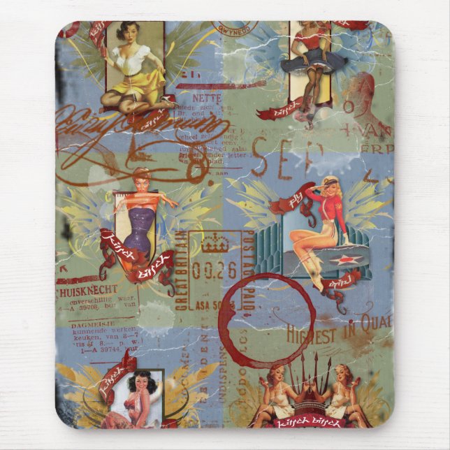 Mousepad O kitsch Bitsch: Kitsch destruído Bitsch Pin-UPS (Frente)
