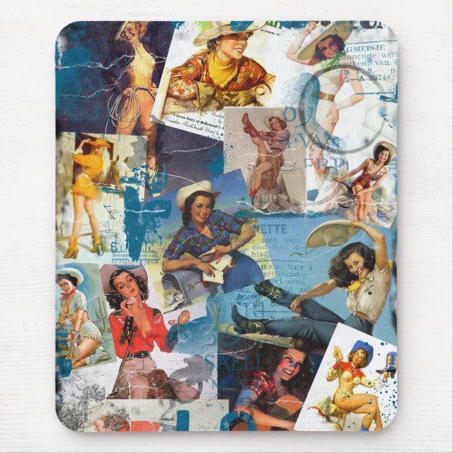Mousepad O kitsch Bitsch: Vaqueira destruída Pin-UPS No.2 (Frente)