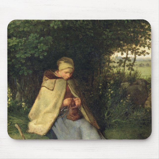 Mousepad O Knitter ou, o Shepherdess assentado, 1858-60 (Frente)