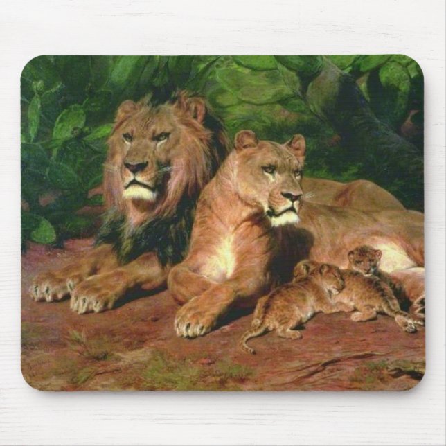 Mousepad O Leão em Casa (por Rosa Bonheur) (Frente)
