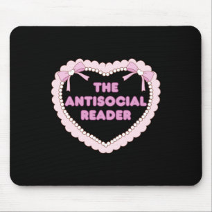 Mousepad O Leitor Antissocial Fofo Estético de Livros Adesi