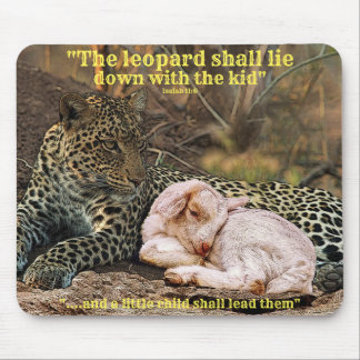 Mousepad "O leopardo encontrar-se-á para baixo com o miúdo