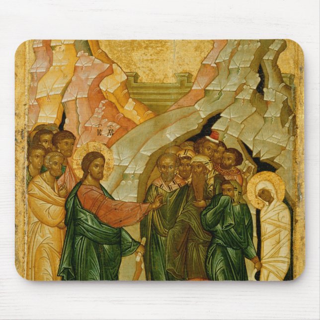 Mousepad O levantamento de Lazarus, ícone do russo (Frente)