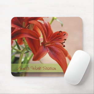 Mousepad O lírio de tigre alaranjado bonito floresce o