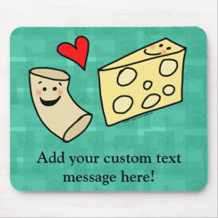 Mousepad O Mac ama o queijo, macarrão bonito engraçado +