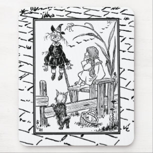 Mousepad O Mágico de Oz Vintage, Dorothy Toto Encontra o Es