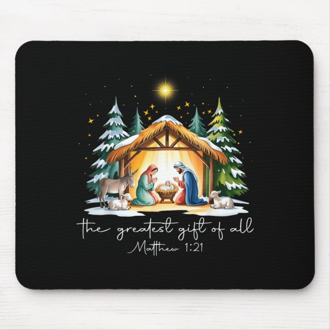 Mousepad O Maior Presente Para Todos O Natal Natividade Jes (Frente)
