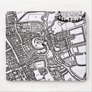 Mousepad O mapa de Loggan de Oxford, folha ocidental