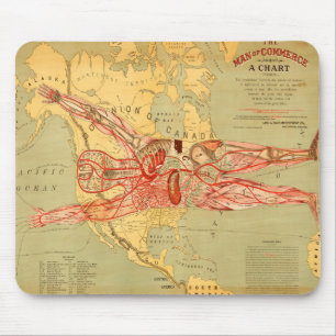 Mousepad O mapa do homem do comércio dos Estados Unidos (18